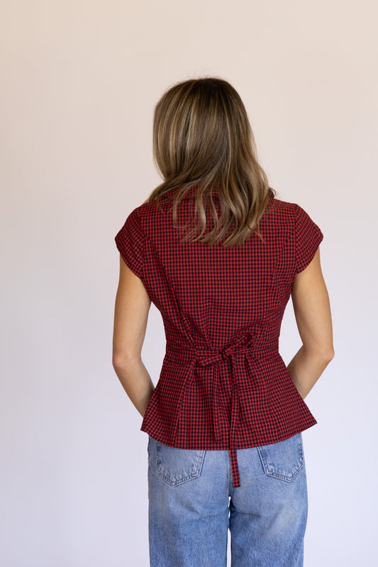 Ruby Gingham Top