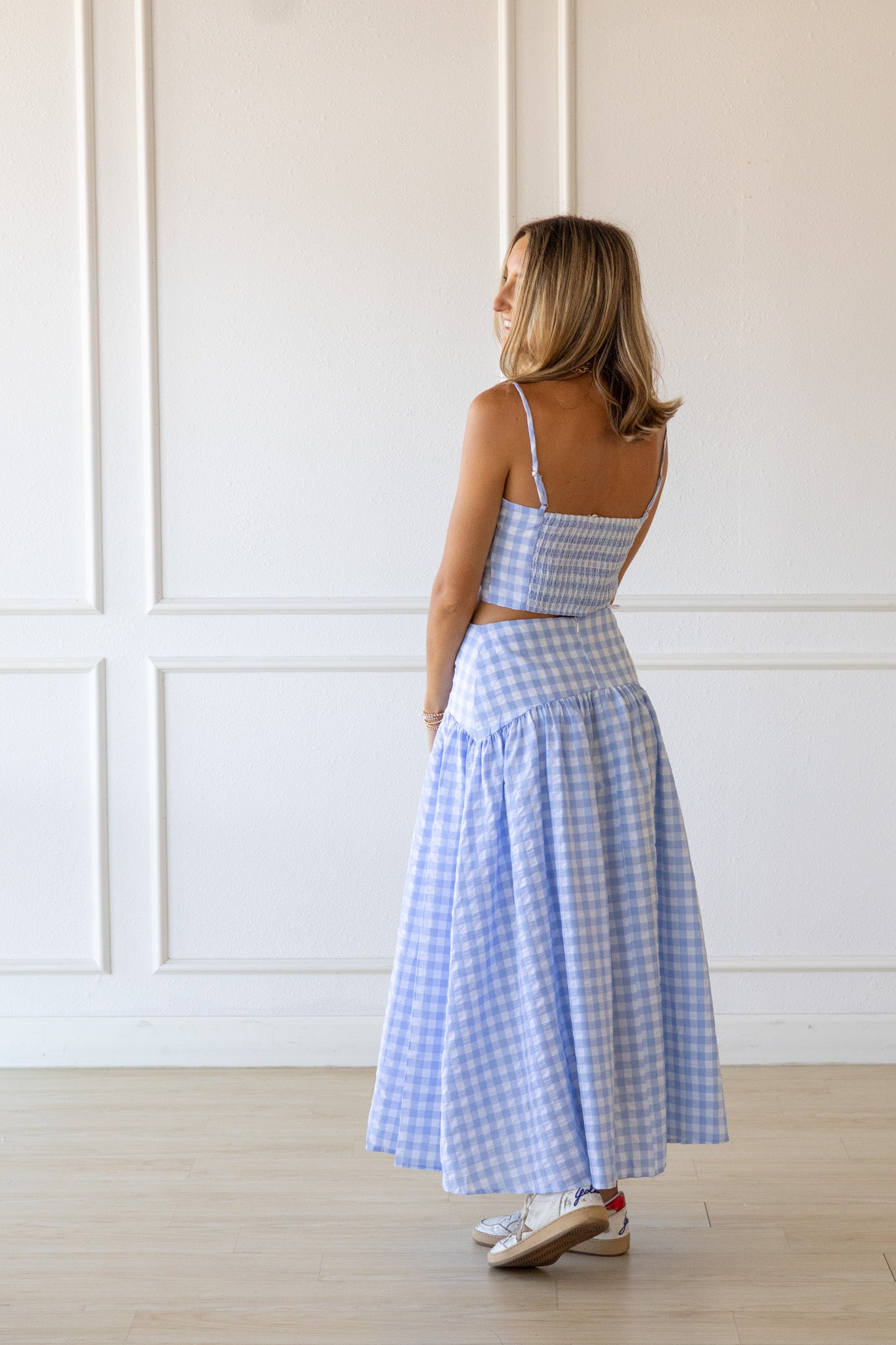 Juliet Set- Blue Gingham