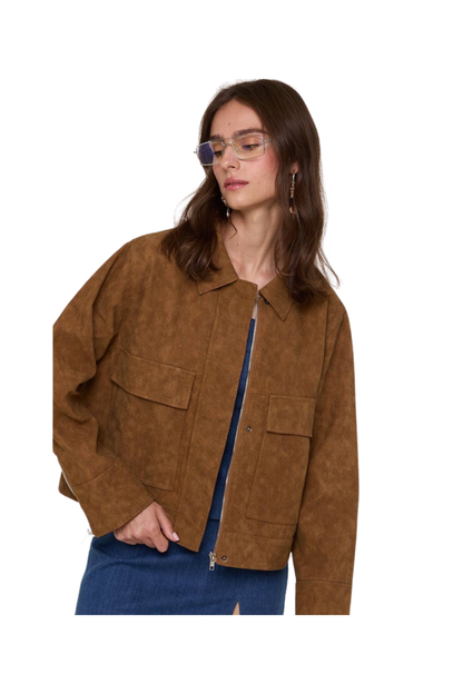 Cheyenne Collared Jacket- Camel
