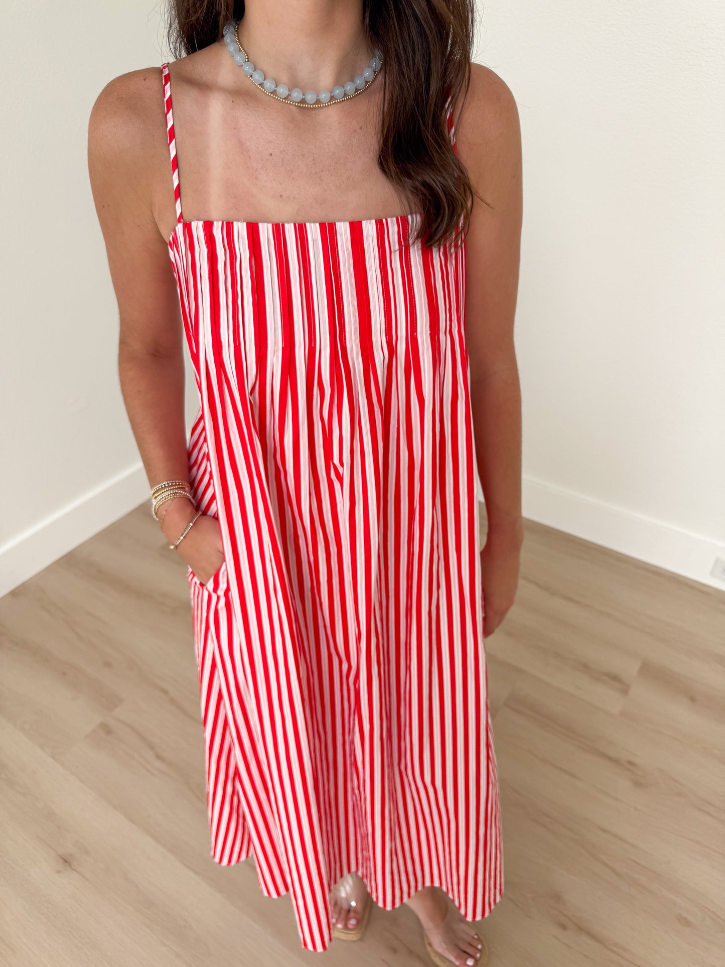 Kira Maxi Dress Red Stripe