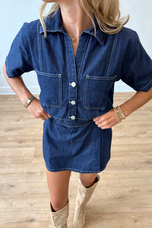 Lexi Denim Skort Set