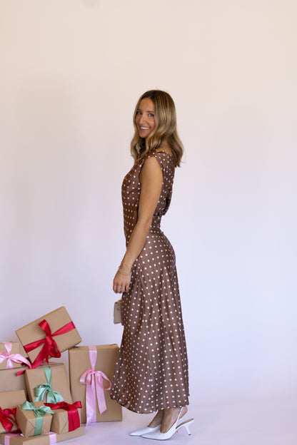 Evie Brown Maxi Dress