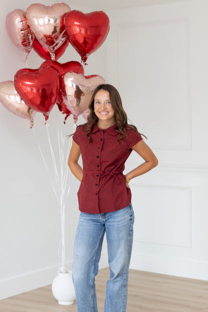 Ruby Gingham Top