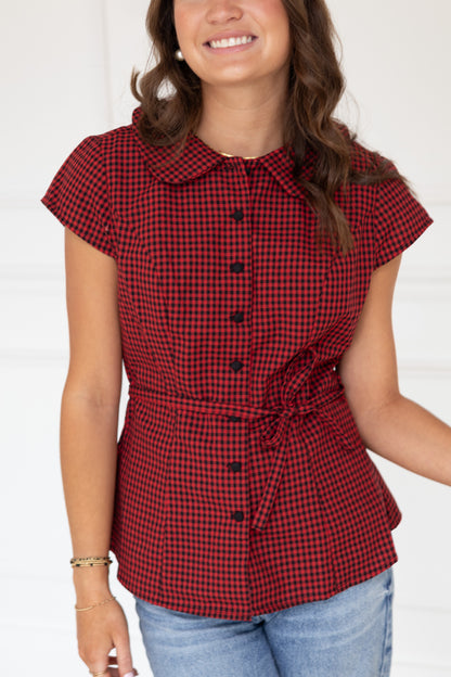 Ruby Gingham Top