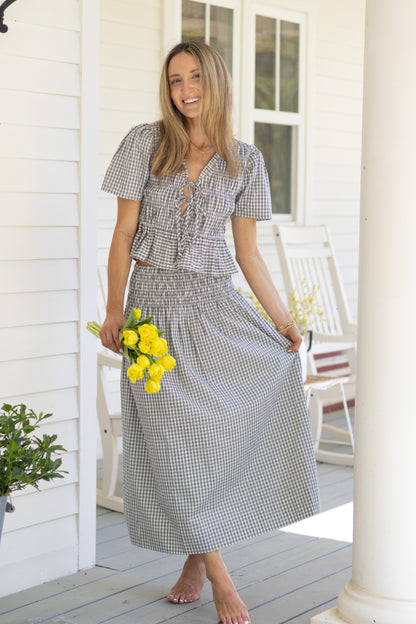 Merritt Gingham Skirt Set