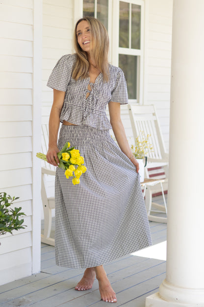 Merritt Gingham Skirt Set