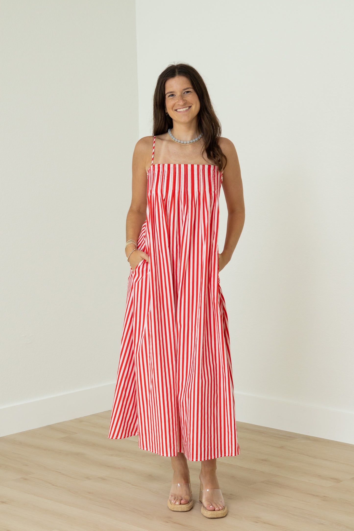 Kira Maxi Dress Red Stripe