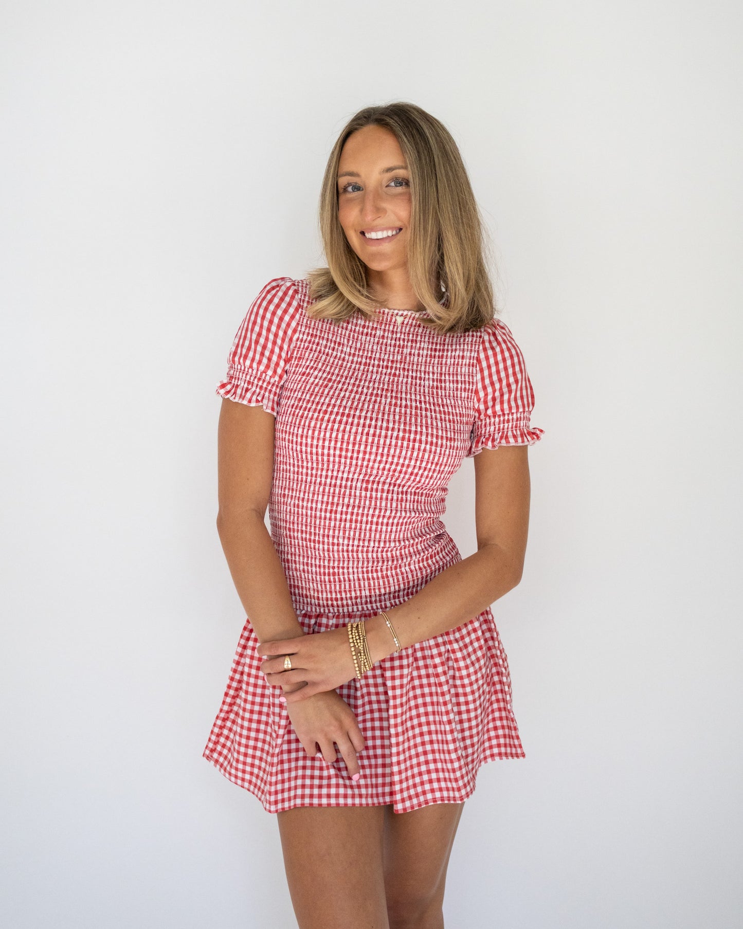 Mallory Gingham Mini- Red