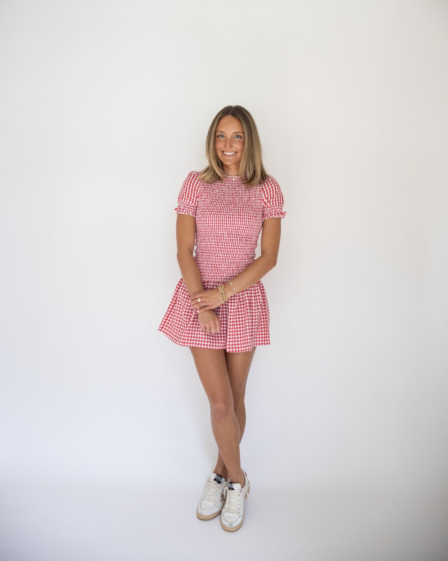 Mallory Gingham Mini- Red