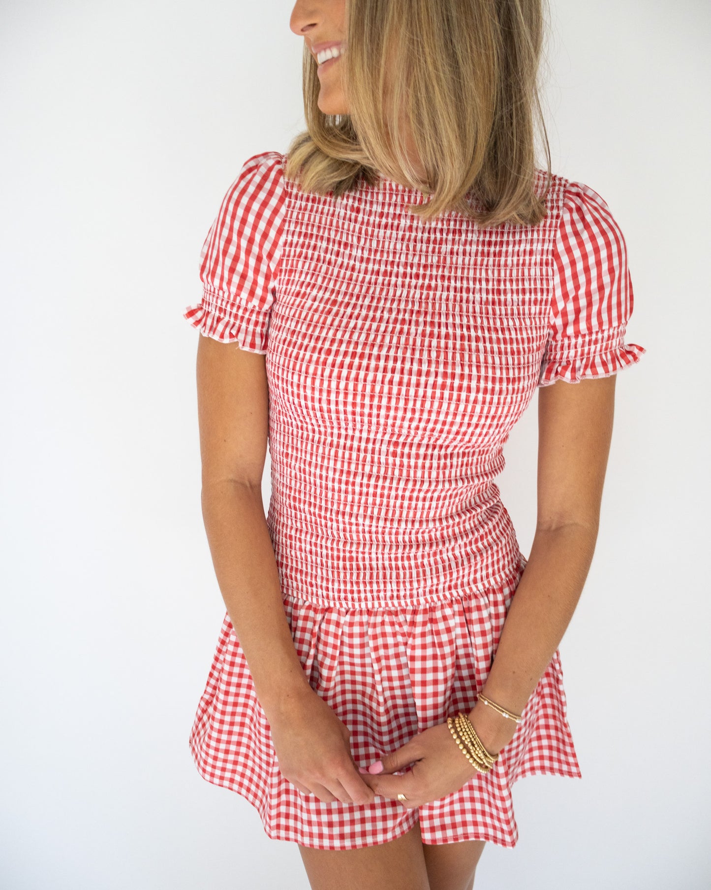 Mallory Gingham Mini- Red