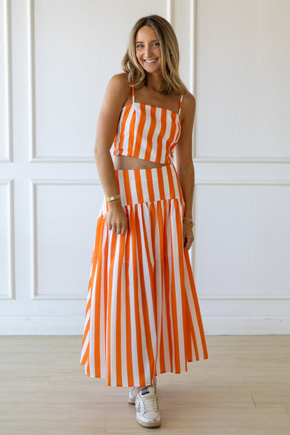 Juliet Set- Orange Stripe
