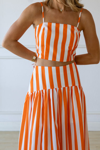 Juliet Set- Orange Stripe