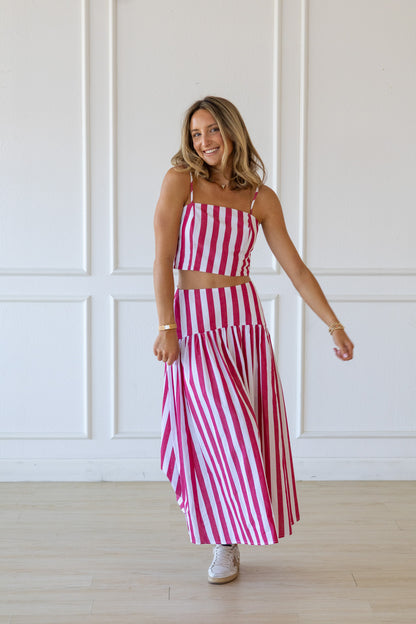 Juliet Set- Red Stripe