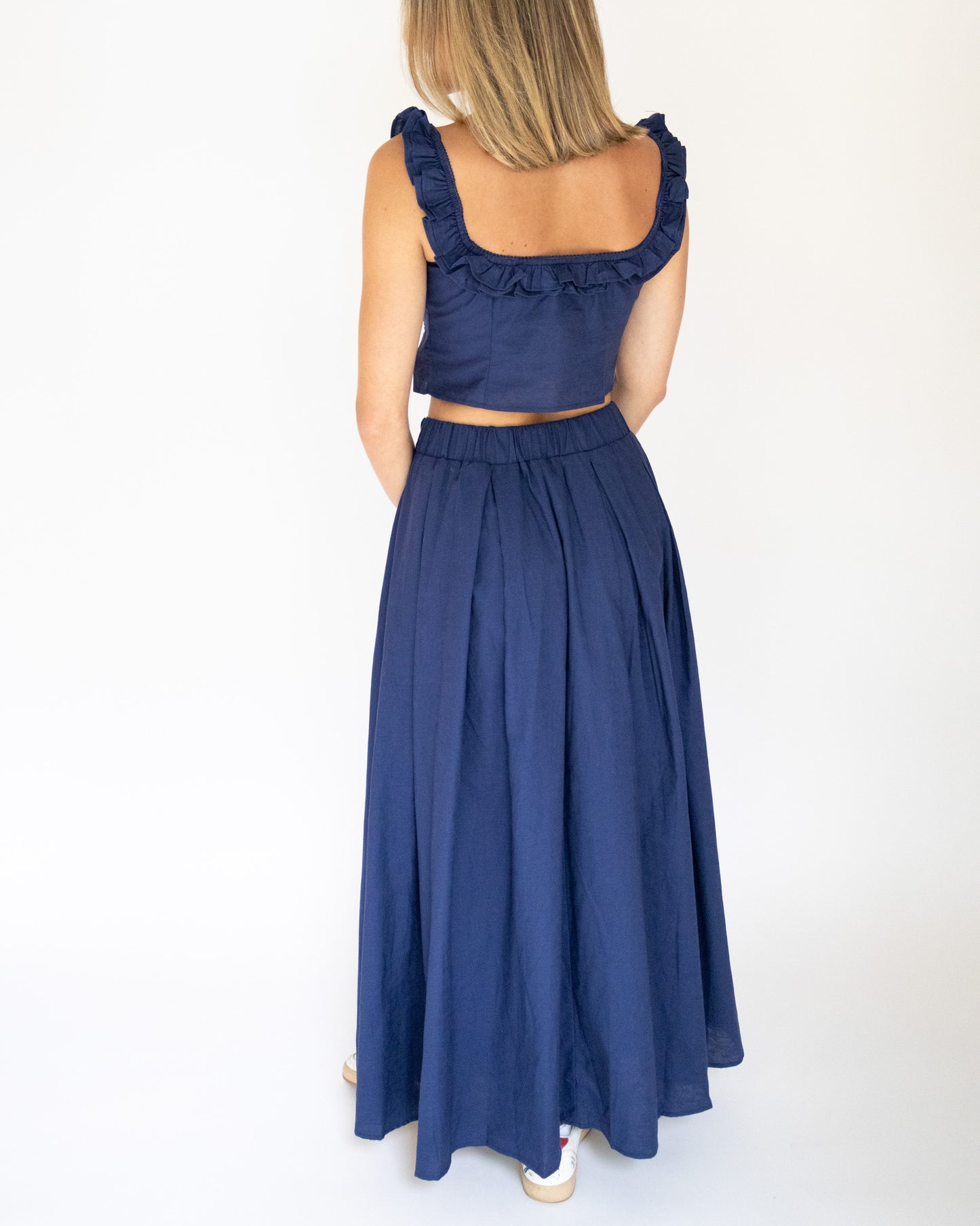 Abby Skirt Set- Navy