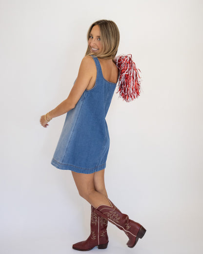 Annie Shift Denim Mini- Denim 2 Tone