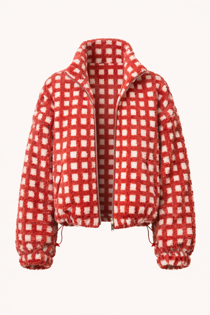 Sophia Checkered Sherpa