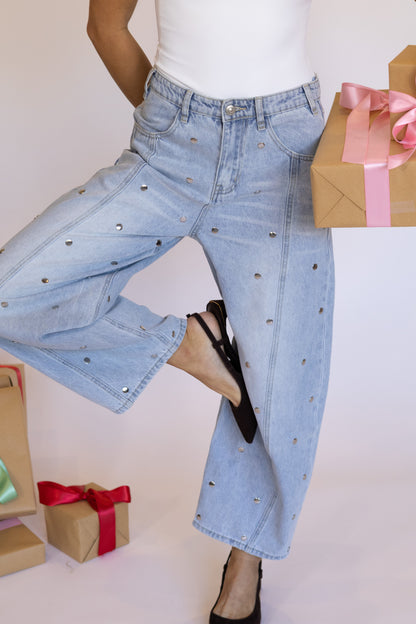 Hayden Studded Barrel Jean